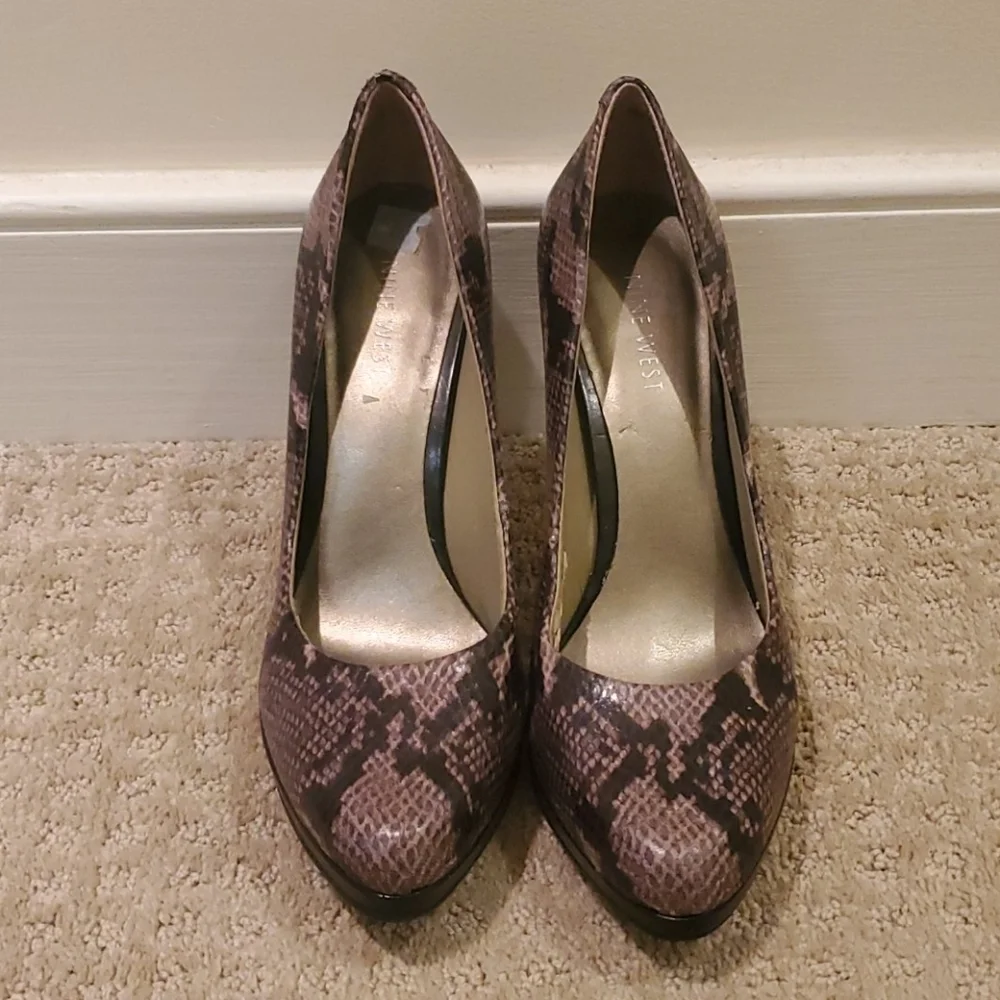 Nine West Faux‎ Snakeskin Heels
